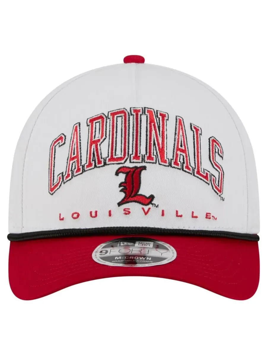 New Era Мужская бело-красная бейсболка Louisville Cardinals Arch Two-Tone Rope 9FORTY A-Frame — изображение 5 из 5
