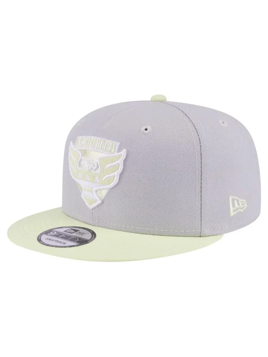 New Era Мужская серая двухцветная кепка DC United Color Pack 9FIFTY с застежкой-регулятором — изображение 1 из 5, серый