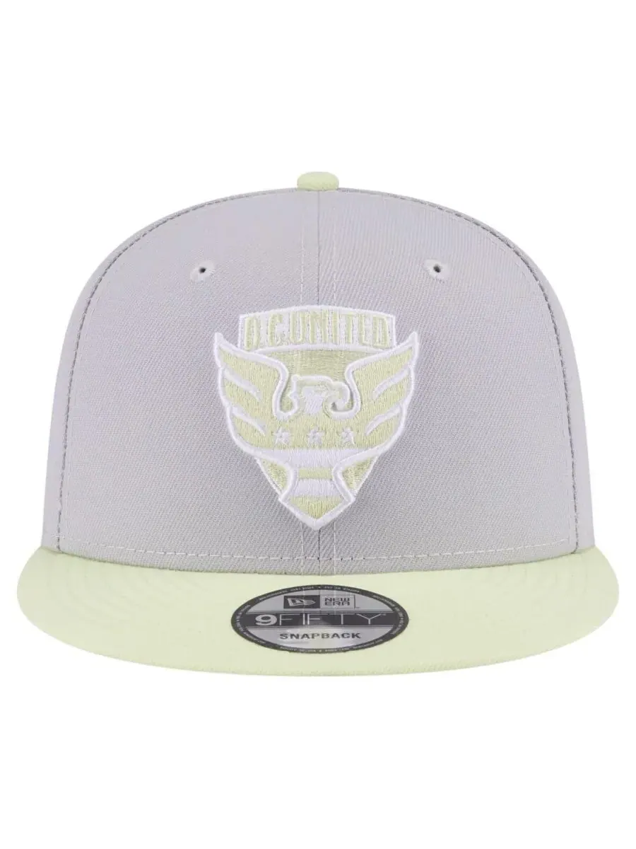 New Era Мужская серая двухцветная кепка DC United Color Pack 9FIFTY с застежкой-регулятором — изображение 5 из 5, серый