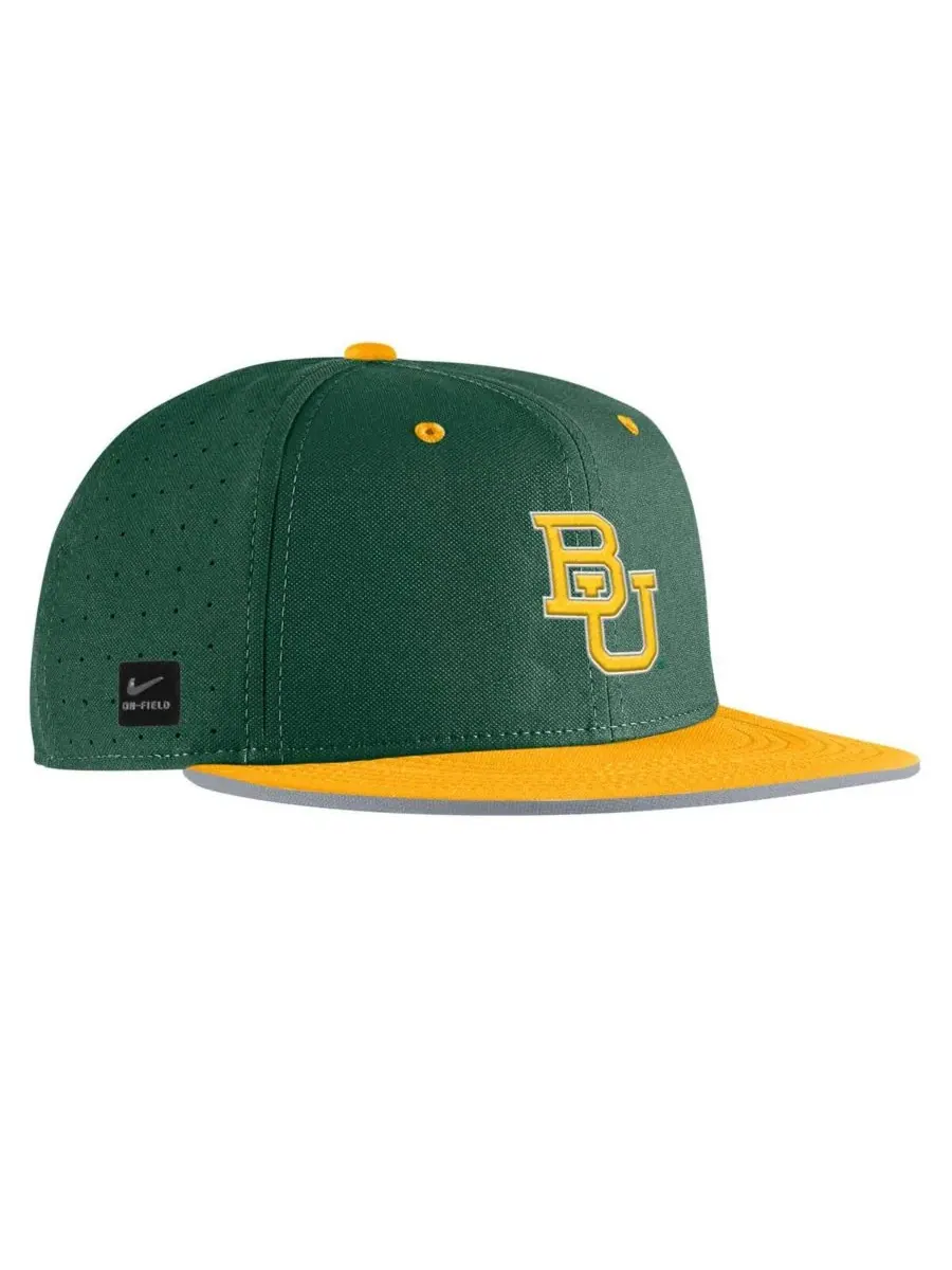 Nike Мужская зеленая бейсболка Baylor Bears On-Field True Performance — изображение 3 из 3, зеленый