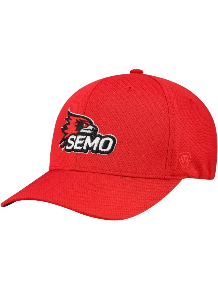 Top of the World Мужская красная кепка SEMO RedHawks Reflex Hybrid Tech Flex — изображение 3 из 4, красный