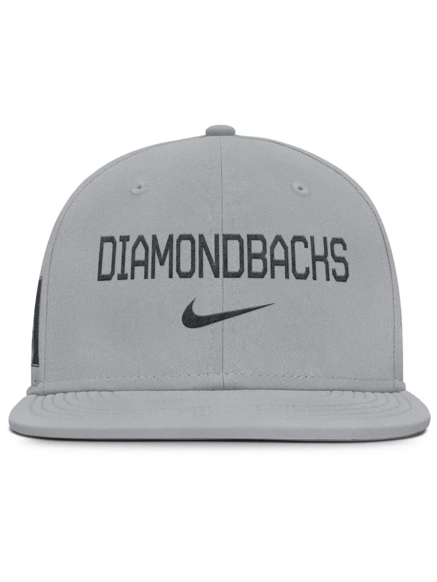 Nike Мужская серая бейсболка Arizona Diamondbacks True Performance Fitted Hat — изображение 2 из 4, серый