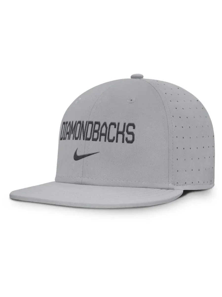Nike Мужская серая бейсболка Arizona Diamondbacks True Performance Fitted Hat — изображение 3 из 4, серый