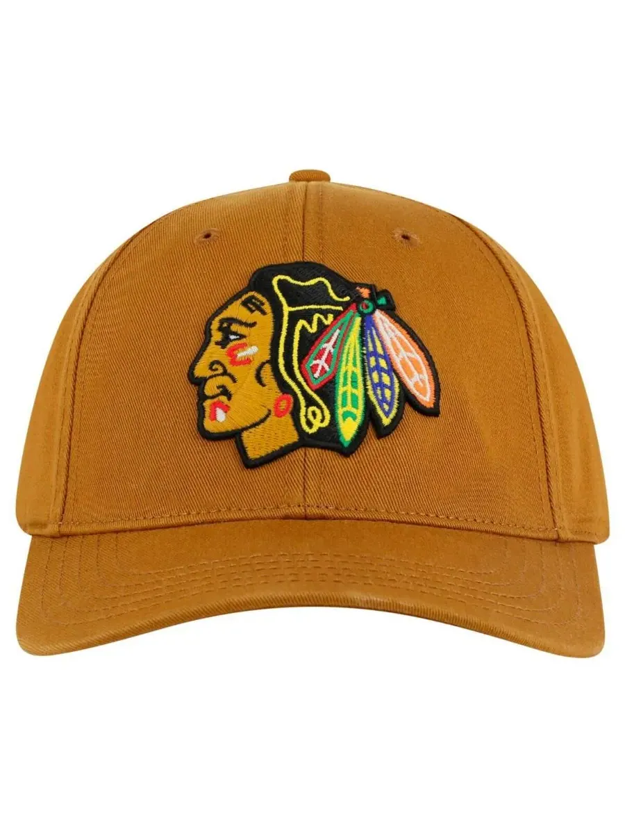 American Needle Мужская регулируемая кепка Chicago Blackhawks Hepcat из выстиранной саржи бежевого — изображение 1 из 2