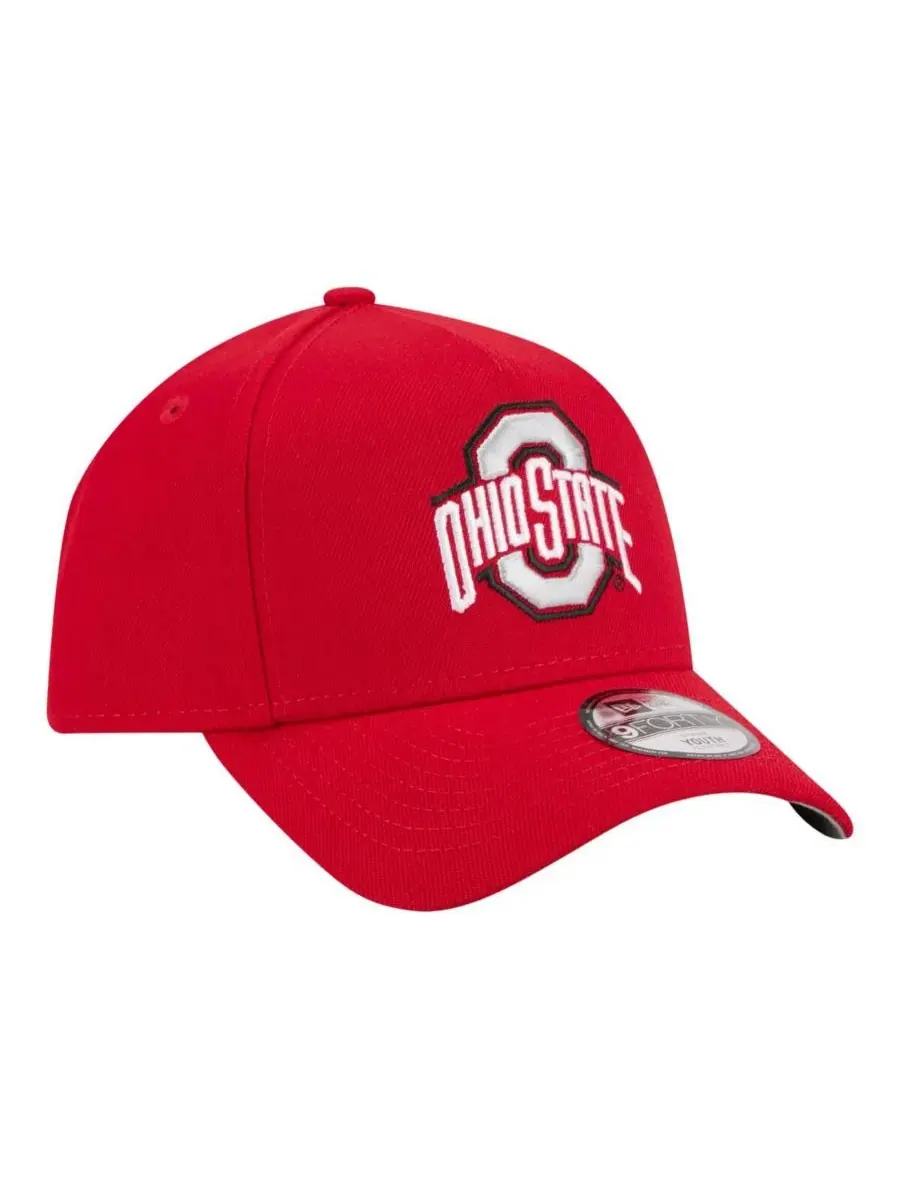 Детская бейсболка Big Boys and Girls Scarlet Ohio State Buckeyes 9FORTY A-Frame с регулируемой — изображение 3 из 4, алый