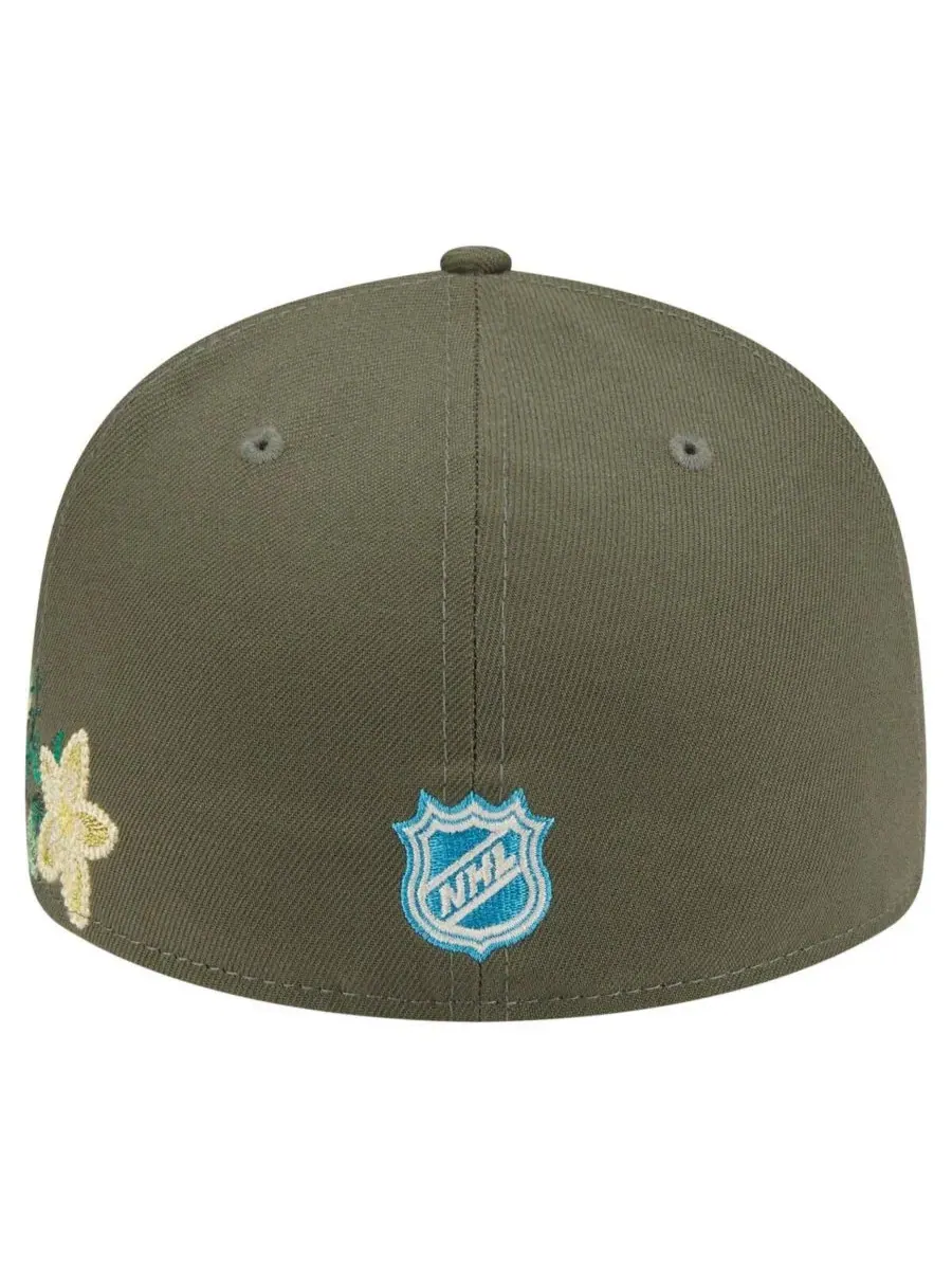 New Era Мужская кепка Philadelphia Flyers оливкового цвета с цветочным принтом, модель 59FIFTY — изображение 4 из 4