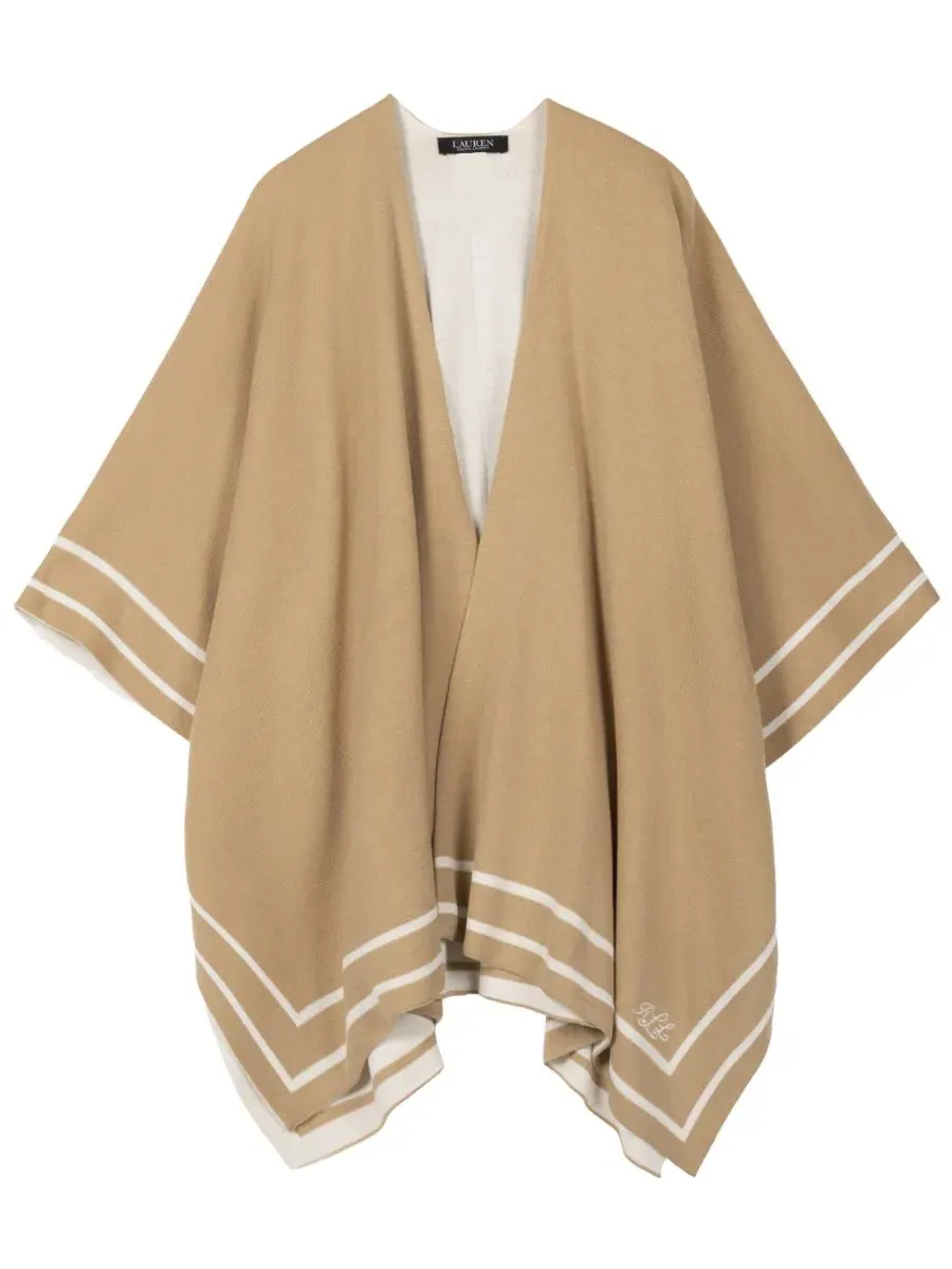 Шаль-плед с каймой, двусторонняя, 107x152 см, Reversible Border Stripe Lauren Ralph Lauren