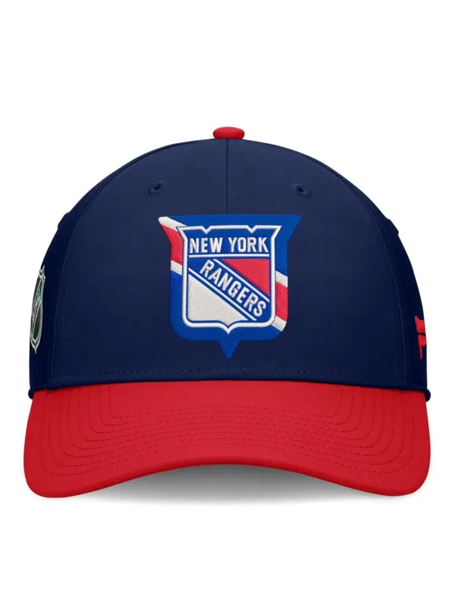 Бейсболка Flex Fit Navy/Red New York Rangers Fanatics — изображение 2 из 5, темно-синий красный