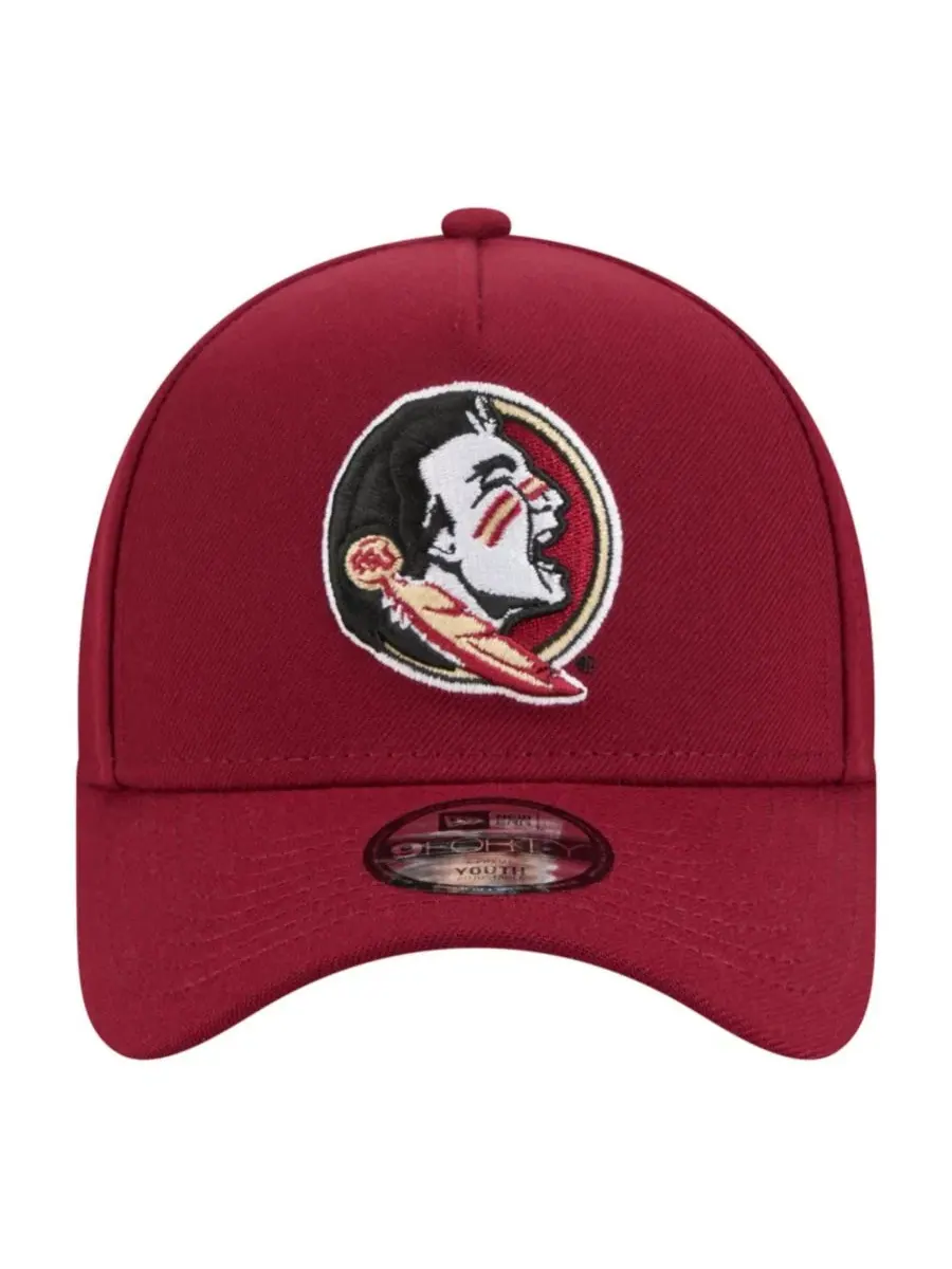 Кепка New Era 9FORTY A-Frame с вышивкой Florida State Seminoles — изображение 5 из 5, гранат