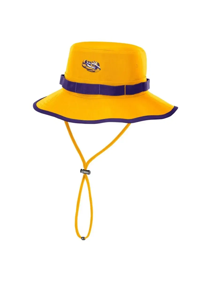 Кепка-бони с широкими полями LSU Tigers 2026 Sideline Apex Boonie Bucket Hat Nike — изображение 1 из 2, золотистый фиолетовый