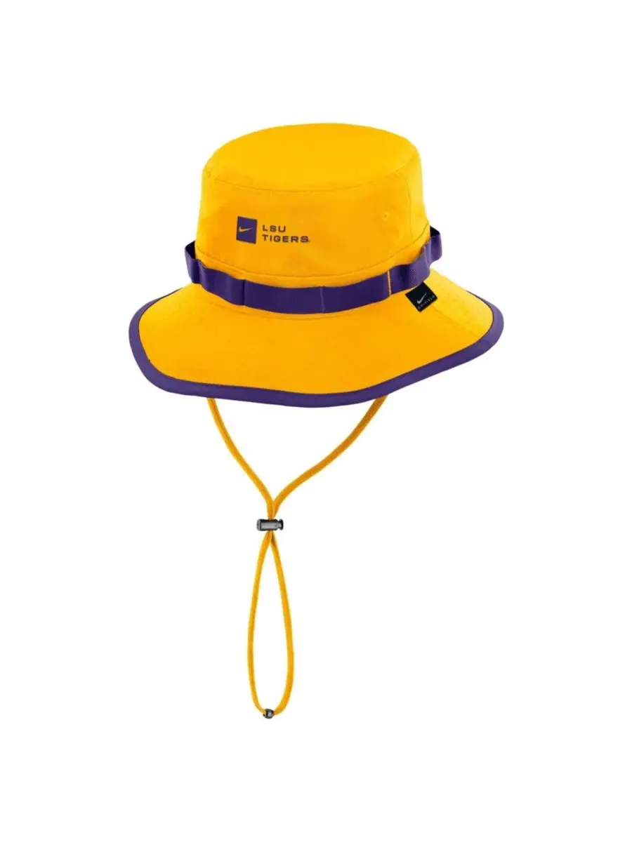 Кепка-бони с широкими полями LSU Tigers 2026 Sideline Apex Boonie Bucket Hat Nike — изображение 2 из 2, золотистый фиолетовый