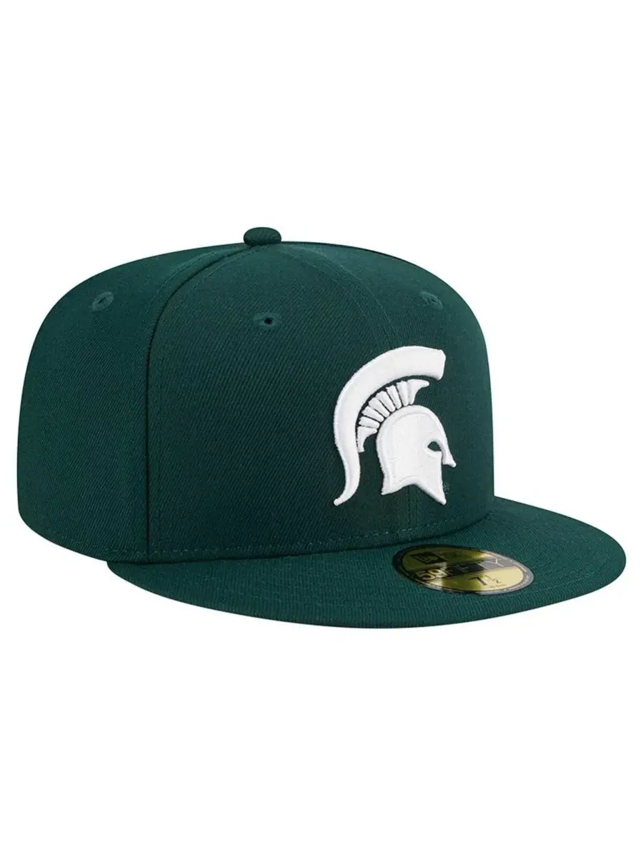 Кепка с вышивкой Michigan State Spartans New Era — изображение 4 из 5, зеленый