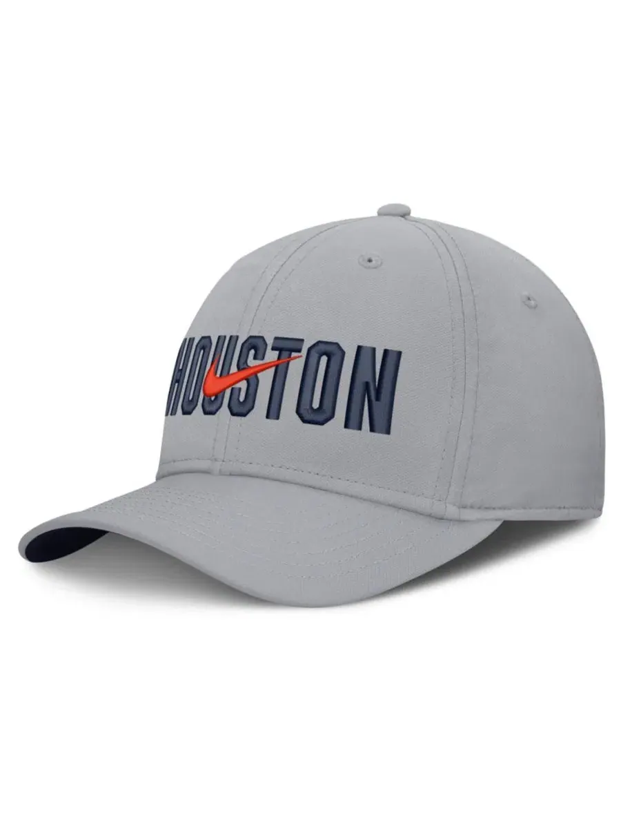 Бейсболка Nike Houston Astros Primetime Rise Dri-FIT Flex Hat — изображение 1 из 4, серый