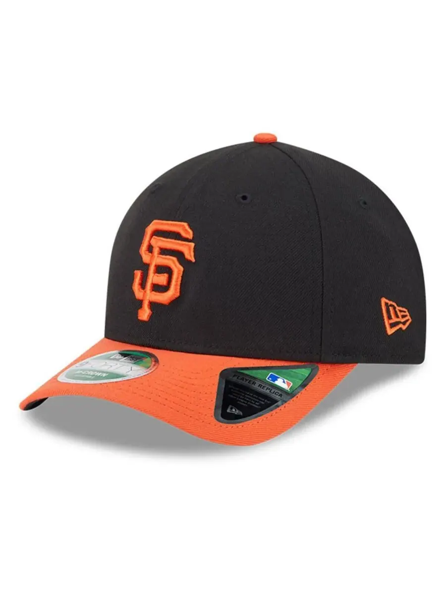 New Era Мужская регулируемая бейсболка San Francisco Giants Player Replica 9FORTY — изображение 1 из 5, черный оранжевый