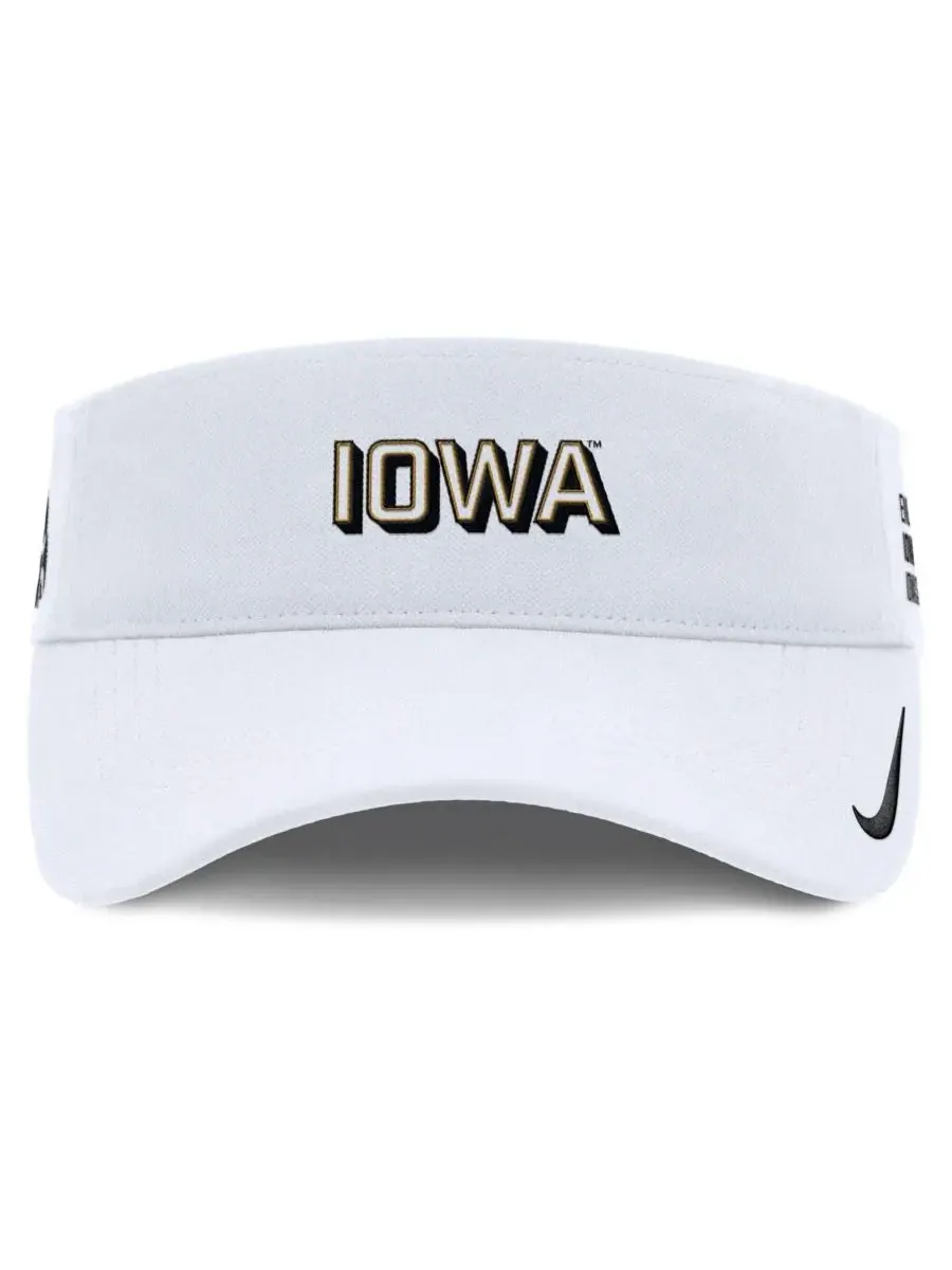 Nike Мужская белая бейсболка Iowa Hawkeyes 2025 On-Field Gameday Performance Ace с регулируемым — изображение 2 из 4, белый