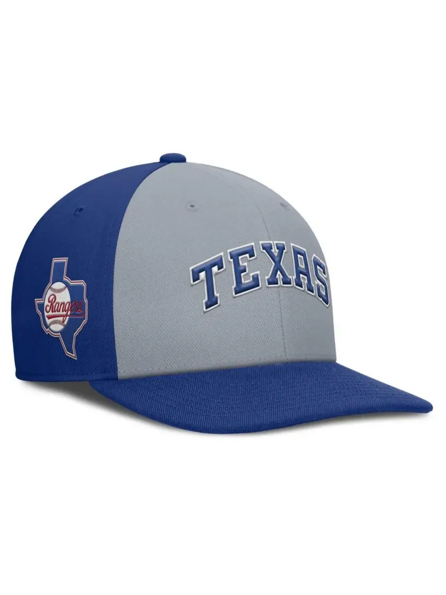 Nike Мужская серая/королевская бейсболка Texas Rangers Pro Performance с регулируемой застежкой — изображение 1 из 4, серый