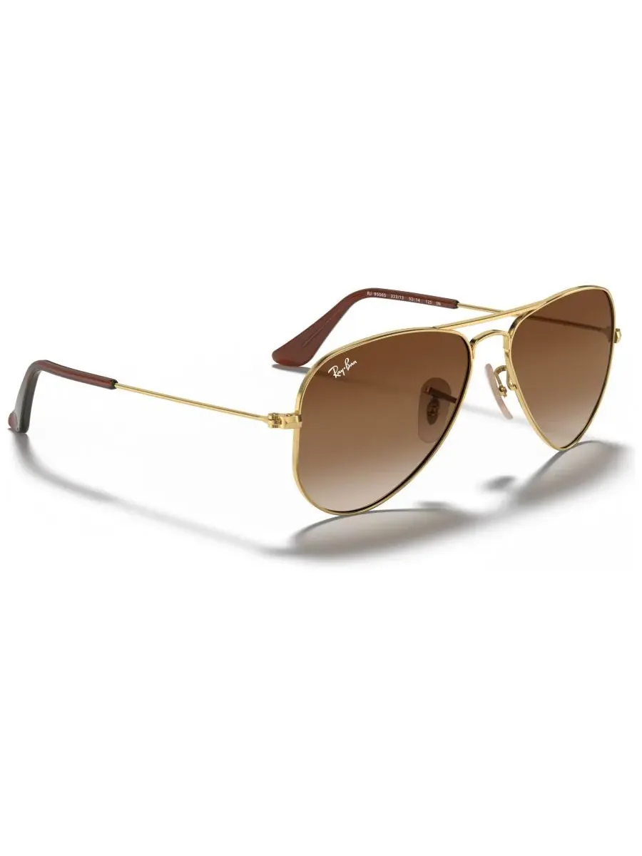 Детские солнцезащитные очки RJ9506S AVIATOR (для детей 4-6 лет) Ray-Ban Jr — изображение 3 из 5, золотистый/коричневый