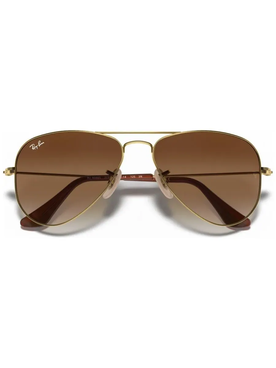 Детские солнцезащитные очки RJ9506S AVIATOR (для детей 4-6 лет) Ray-Ban Jr — изображение 5 из 5, золотистый/коричневый