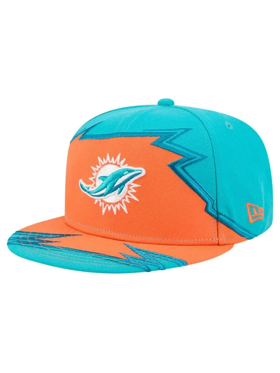 New Era Мужская кепка Miami Dolphins Break 59FIFTY бирюзового/оранжевого цвета — изображение 1 из 4, голубой оранжевый