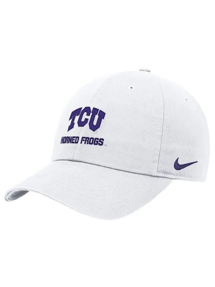 Nike Мужская белая регулируемая кепка TCU Horned Frogs 2025 для выступлений на поле — изображение 2 из 3, белый