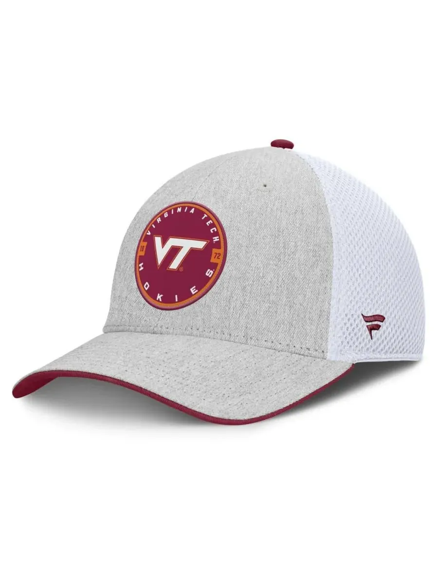 Fanatics Мужская светло-серая кепка Virginia Tech Hokies Trigger Flex — изображение 1 из 4, серый
