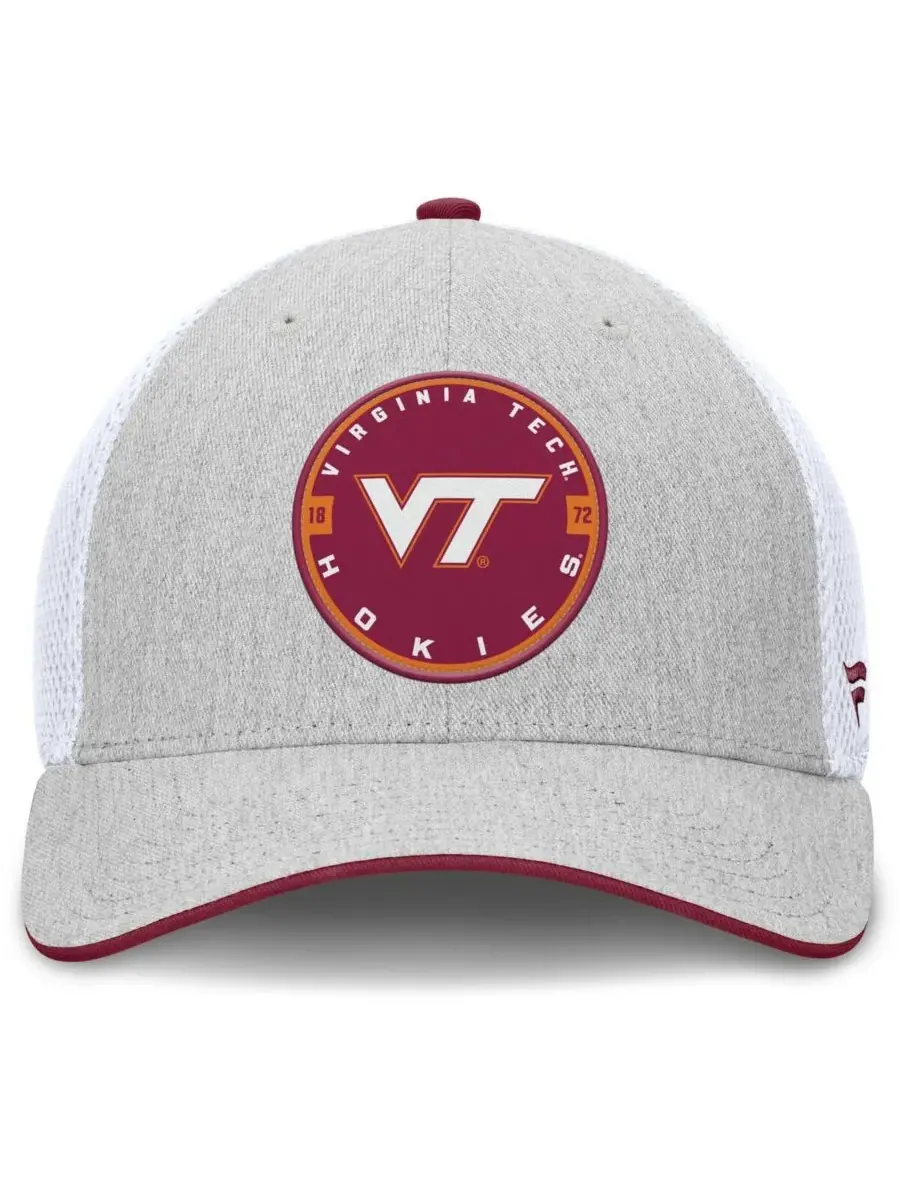 Fanatics Мужская светло-серая кепка Virginia Tech Hokies Trigger Flex — изображение 3 из 4, серый