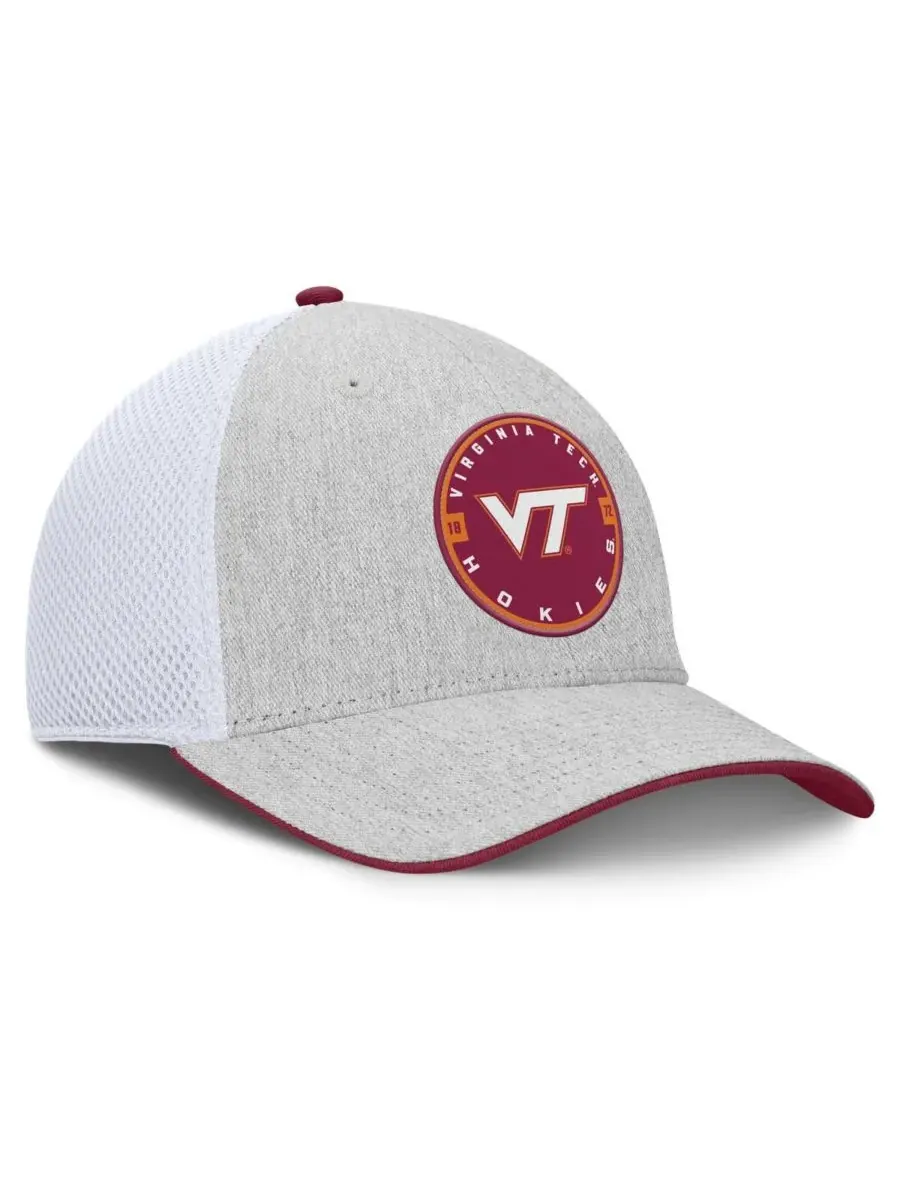 Fanatics Мужская светло-серая кепка Virginia Tech Hokies Trigger Flex — изображение 4 из 4, серый