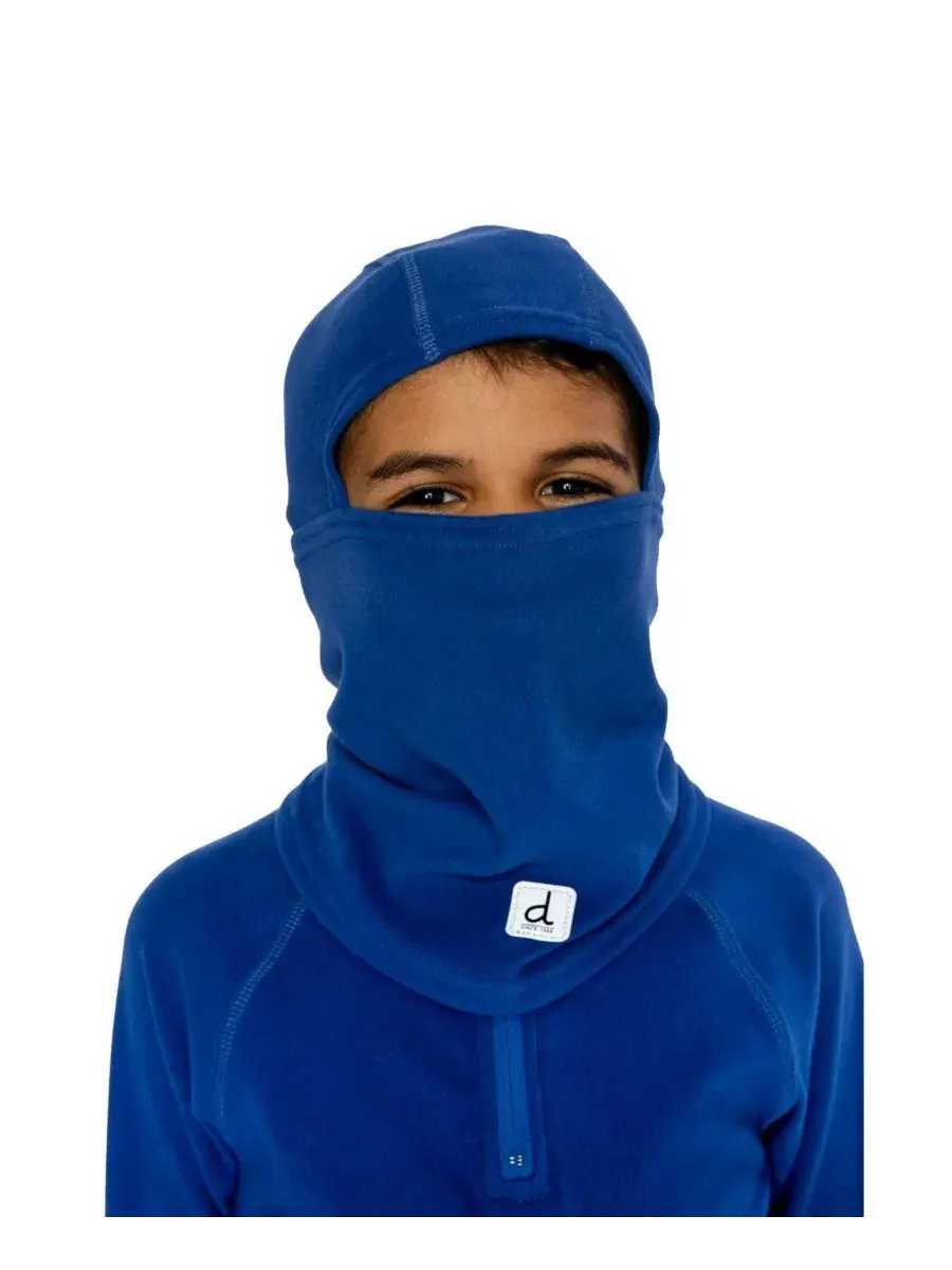Балаклава флисовая с принтом, модель Brushed Jersey Balaclava Deux par Deux — изображение 2 из 5, синий