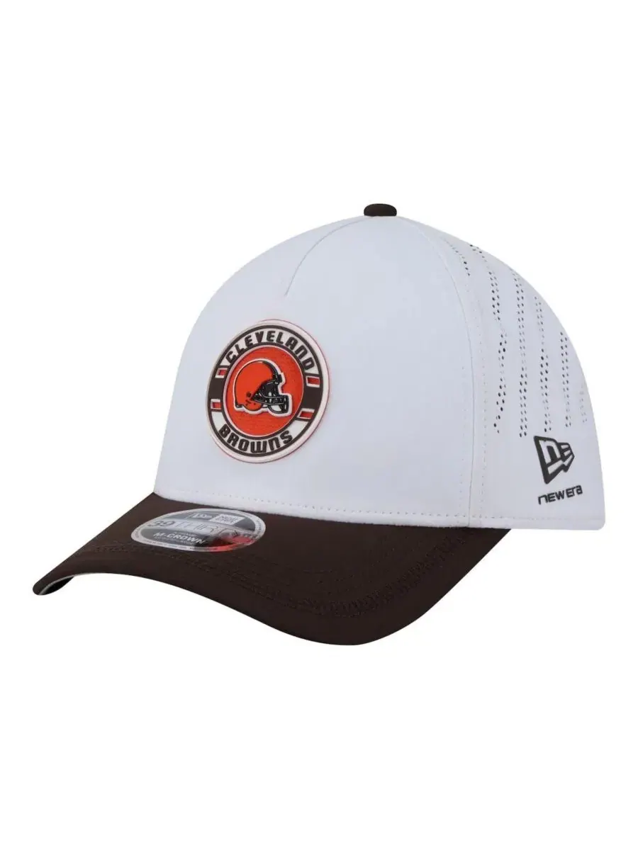 Кепка New Era Patch 39THIRTY M-Crown Perforated Flex Hat — изображение 1 из 4, белый коричневый