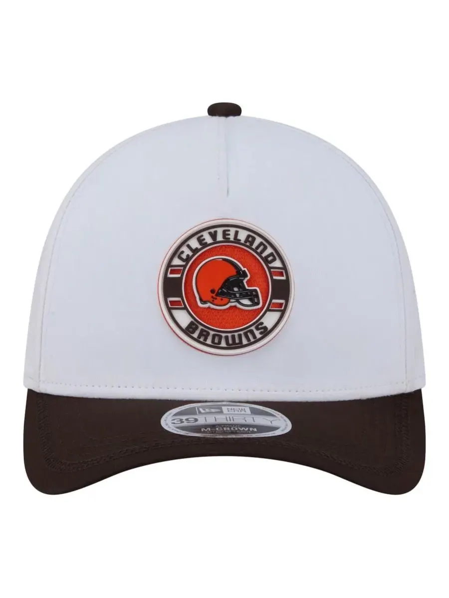 Кепка New Era Patch 39THIRTY M-Crown Perforated Flex Hat — изображение 4 из 4, белый коричневый