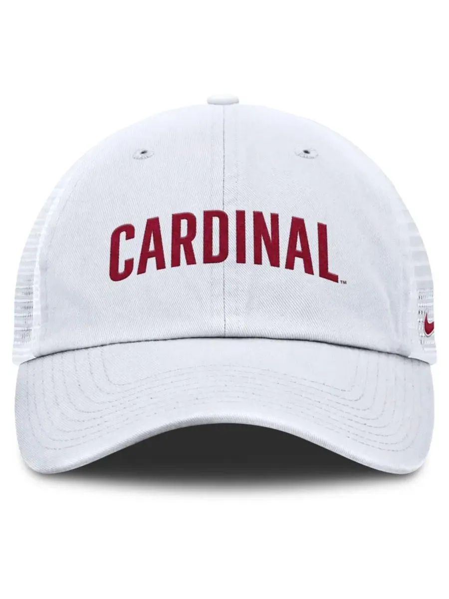 Бейсболка Nike Stanford Cardinal Club Campus Trucker — изображение 2 из 4, белый белый