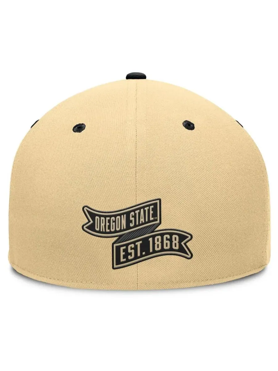 Fanatics Мужская золотисто-черная бейсболка Balance Fitted Hat с символикой команды Oregon State — изображение 4 из 4