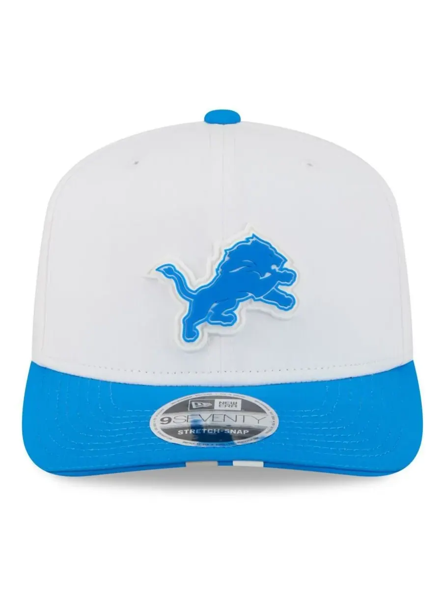 New Era Мужская бело-синяя регулируемая кепка Detroit Lions 2025 NFL Training Camp 9SEVENTY — изображение 2 из 3, белый синий