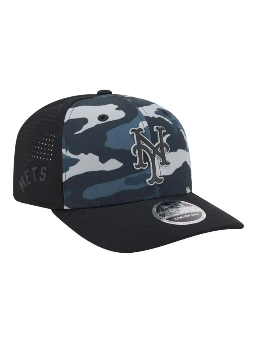 Кепка New York Mets Tonal Camo 9SEVENTY Stretch-Snap New Era — изображение 4 из 5, черный