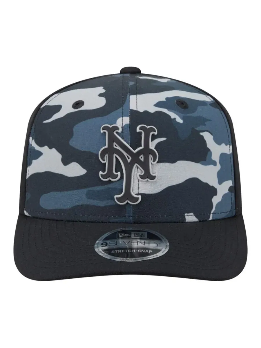 Кепка New York Mets Tonal Camo 9SEVENTY Stretch-Snap New Era — изображение 5 из 5, черный