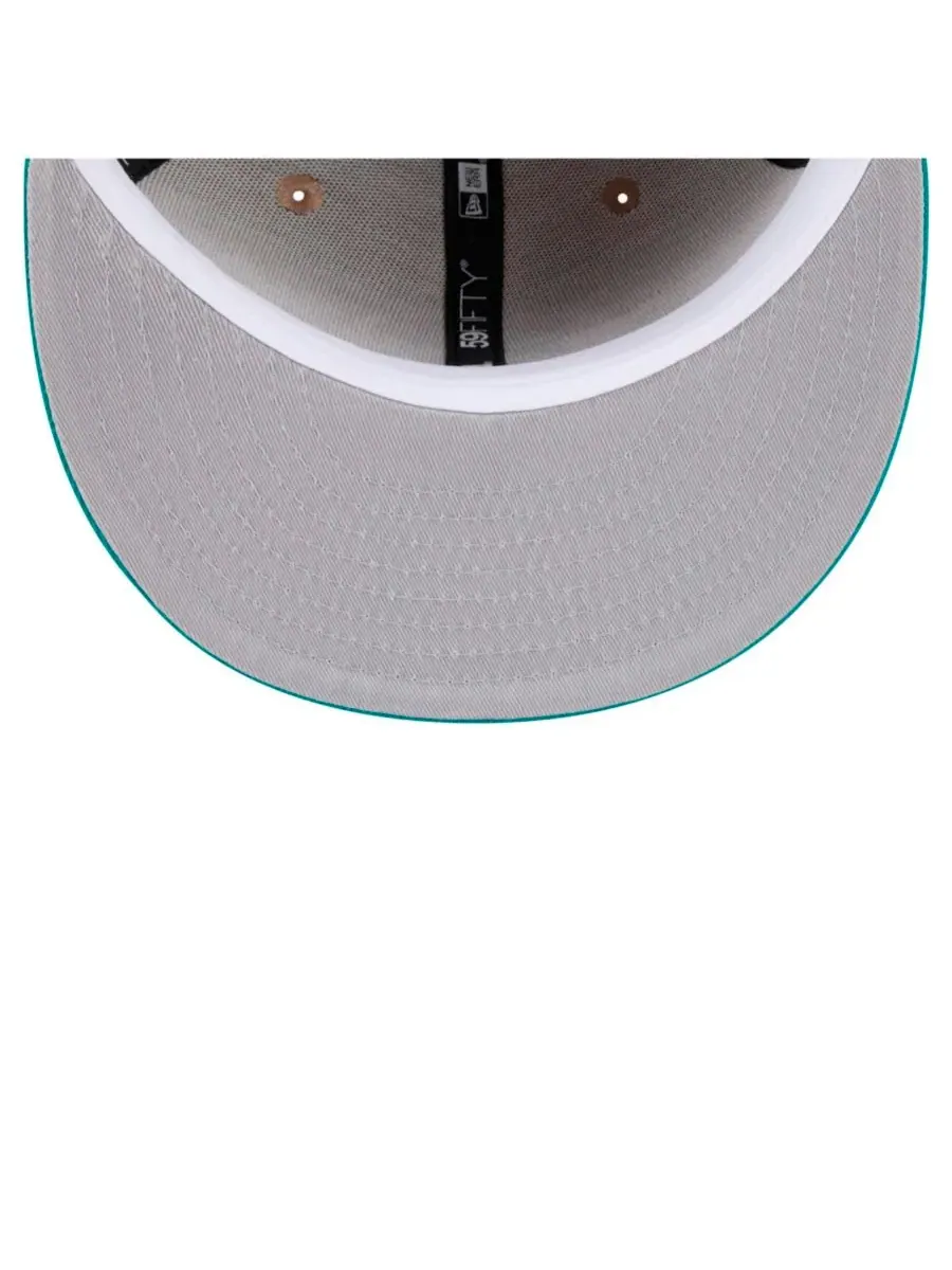 New Era Мужская бейсболка 59FIFTY бежевого и бирюзового цвета с логотипом Miami Dolphins в стиле — изображение 5 из 5