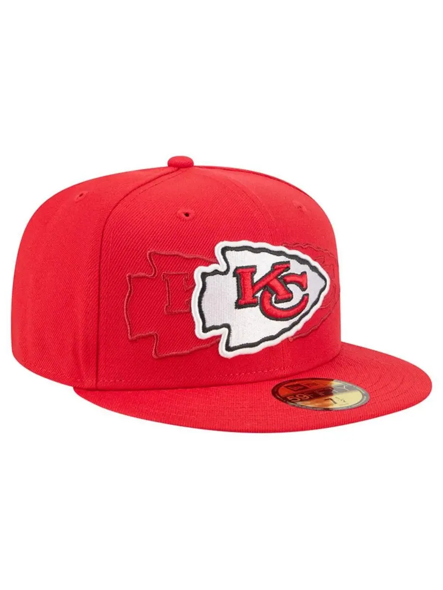 New Era Мужская красная бейсболка Kansas City Chiefs Tri-Hit 59FIFTY — изображение 3 из 4, красный