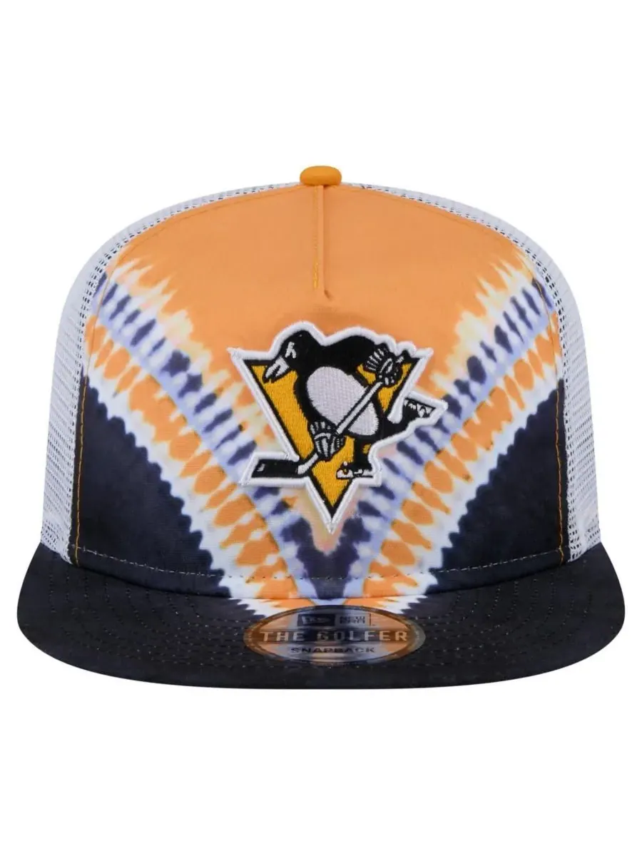 New Era Мужская регулируемая бейсболка Pittsburgh Penguins в стиле ретро с V-образным рисунком — изображение 2 из 4