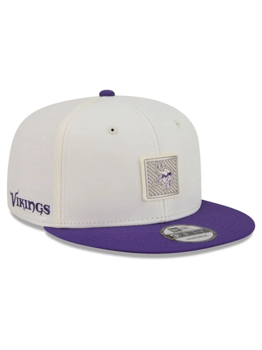 Кепка-снэпбек с принтом Minnesota Vikings 2026 NFL Training Camp 9FIFTY New Era — изображение 1 из 5, кремовый фиолетовый