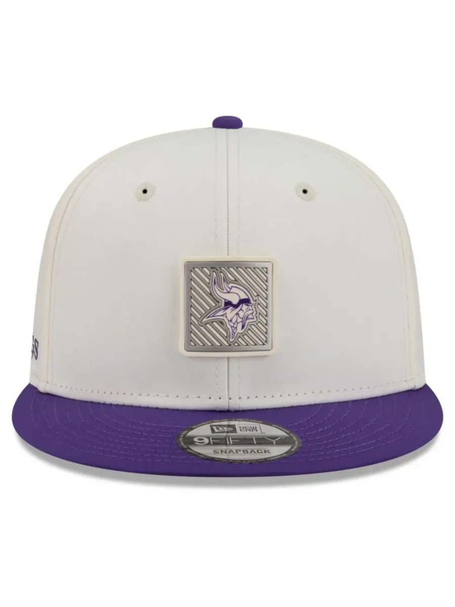 Кепка-снэпбек с принтом Minnesota Vikings 2026 NFL Training Camp 9FIFTY New Era — изображение 2 из 5, кремовый фиолетовый