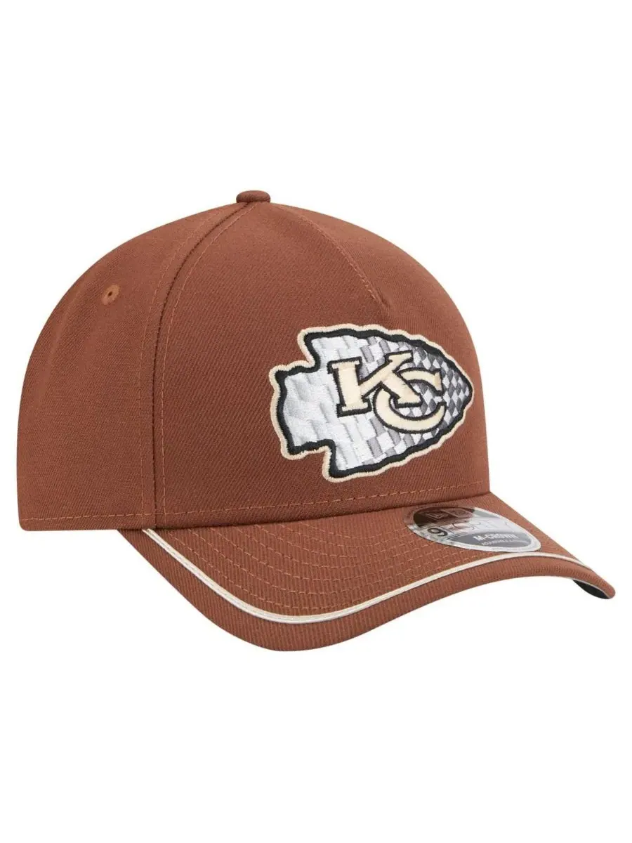 New Era Мужская коричневая регулируемая кепка Kansas City Chiefs Motorsport 9FORTY — изображение 2 из 4, коричневый