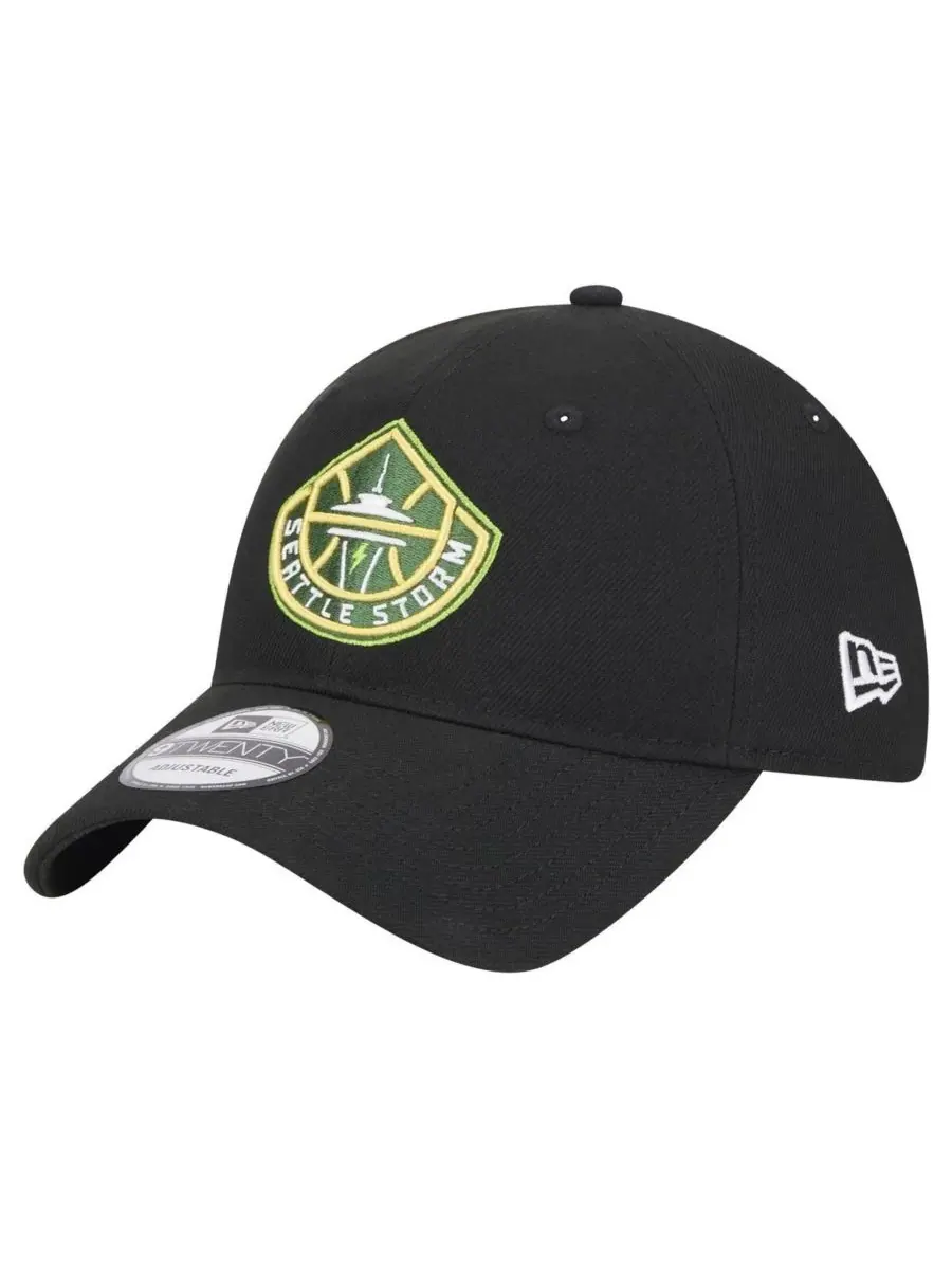 New Era Мужская и женская черная регулируемая кепка Seattle Storm Core Logo 9TWENTY — изображение 1 из 4, черный
