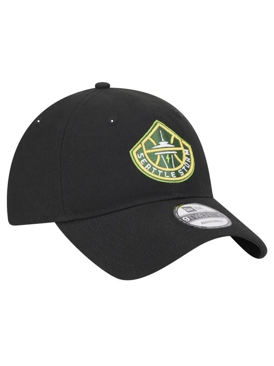 New Era Мужская и женская черная регулируемая кепка Seattle Storm Core Logo 9TWENTY — изображение 2 из 4, черный