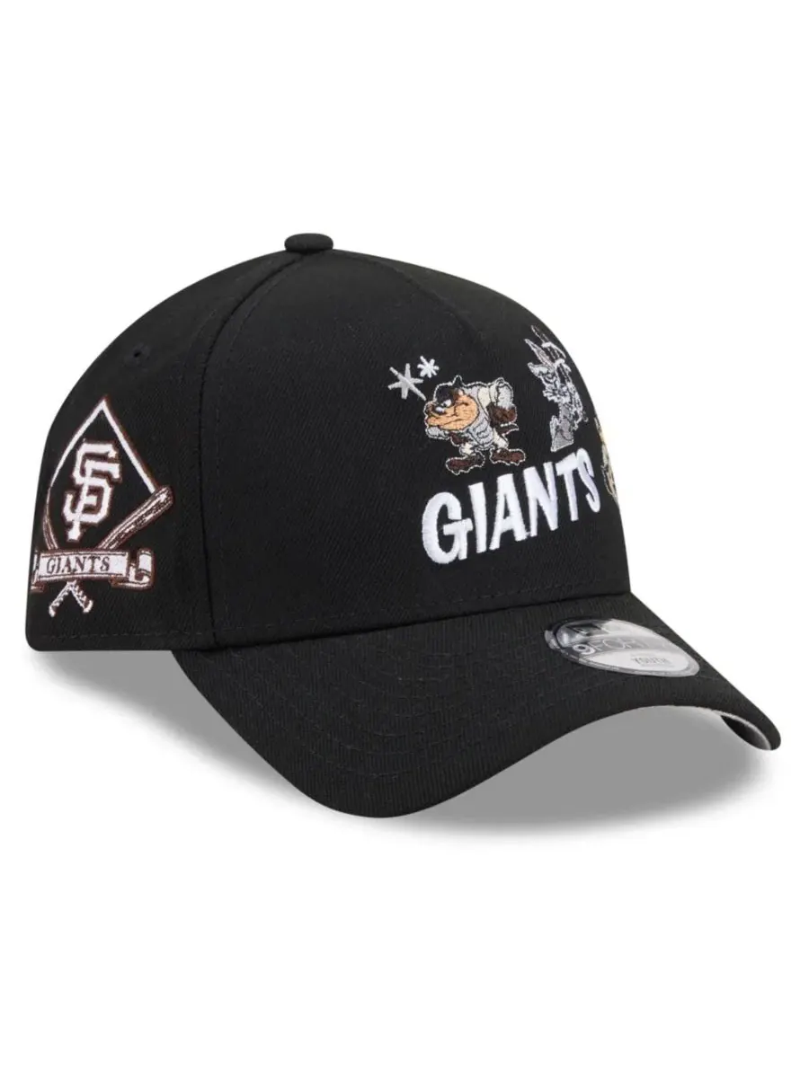 Бейсболка A-Frame 9FORTY с вышивкой San Francisco Giants и Looney Tunes New Era — изображение 1 из 5, черный