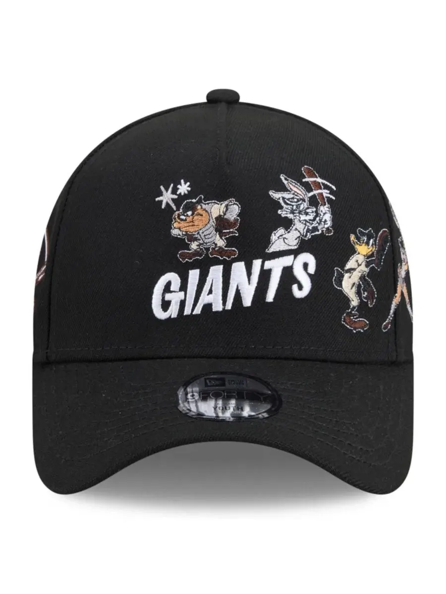 Бейсболка A-Frame 9FORTY с вышивкой San Francisco Giants и Looney Tunes New Era — изображение 2 из 5, черный