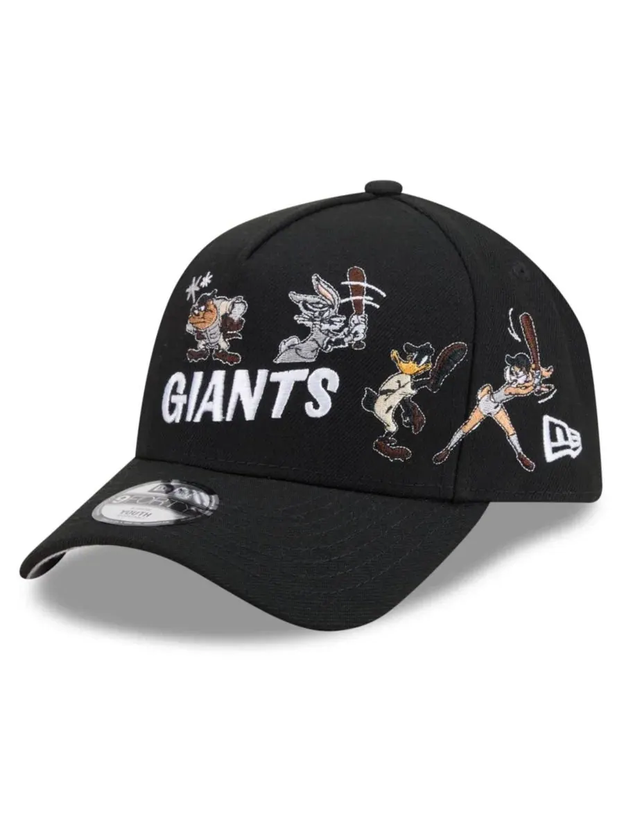 Бейсболка A-Frame 9FORTY с вышивкой San Francisco Giants и Looney Tunes New Era — изображение 3 из 5, черный