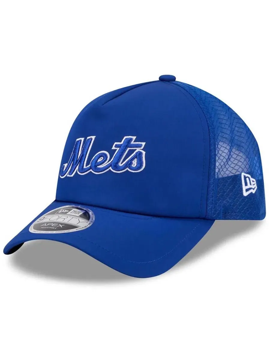 Бейсболка New Era 9FORTY APEX с вышитым логотипом New York Mets — изображение 1 из 4, королевский