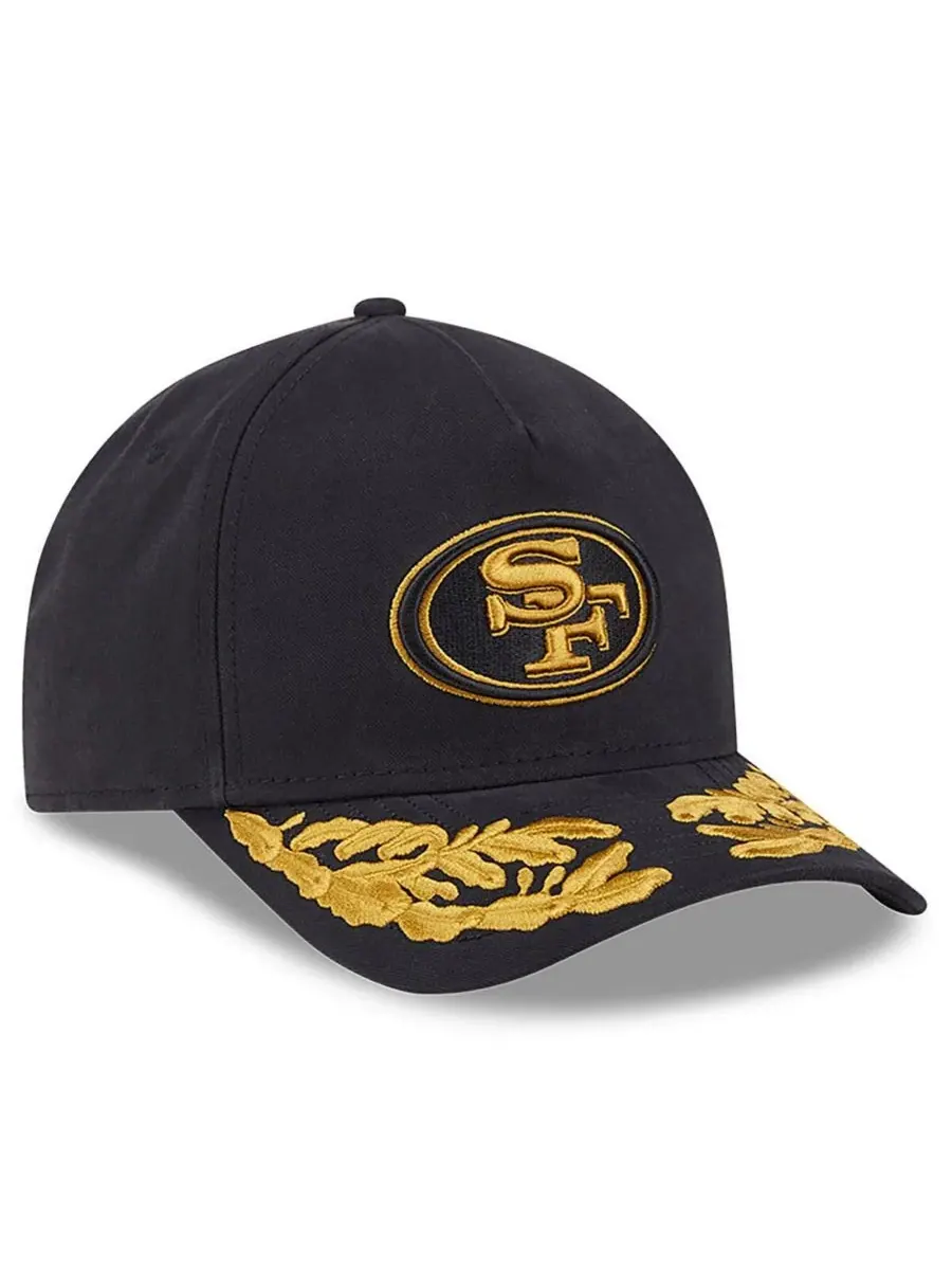 New Era Мужская черная регулируемая кепка Alpha Industries San Francisco 49ers A-Frame 9FORTY — изображение 3 из 5, черный