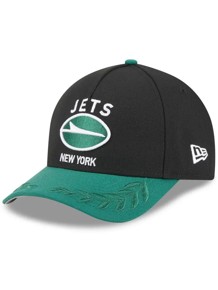 New Era Детская бейсболка Big Boys and Girls Black/Green New York Jets 2025 NFL Draft 9FORTY — изображение 1 из 5