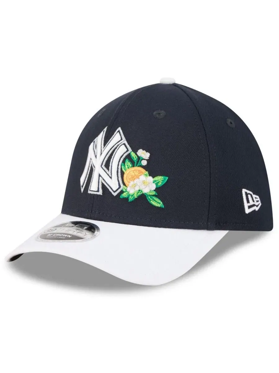 Бейсболка New York Yankees 2026 Spring Training M-Crown 39THIRTY Flex Hat New Era — изображение 3 из 4, темно-синий белый